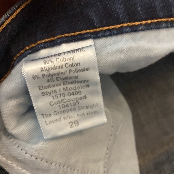Current/Elliot Women’s Blue Straight Cropped Jeans Size 29 - Picture 5 of 8